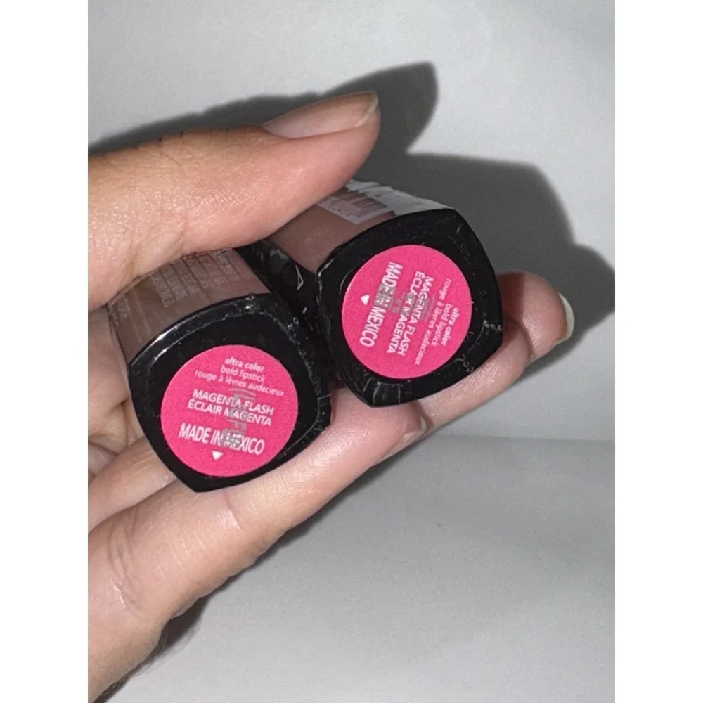 AVON Ultra Color BOLD LIPSTICK lip color magenta flash‎ Lot Of 2 Eclair New Read